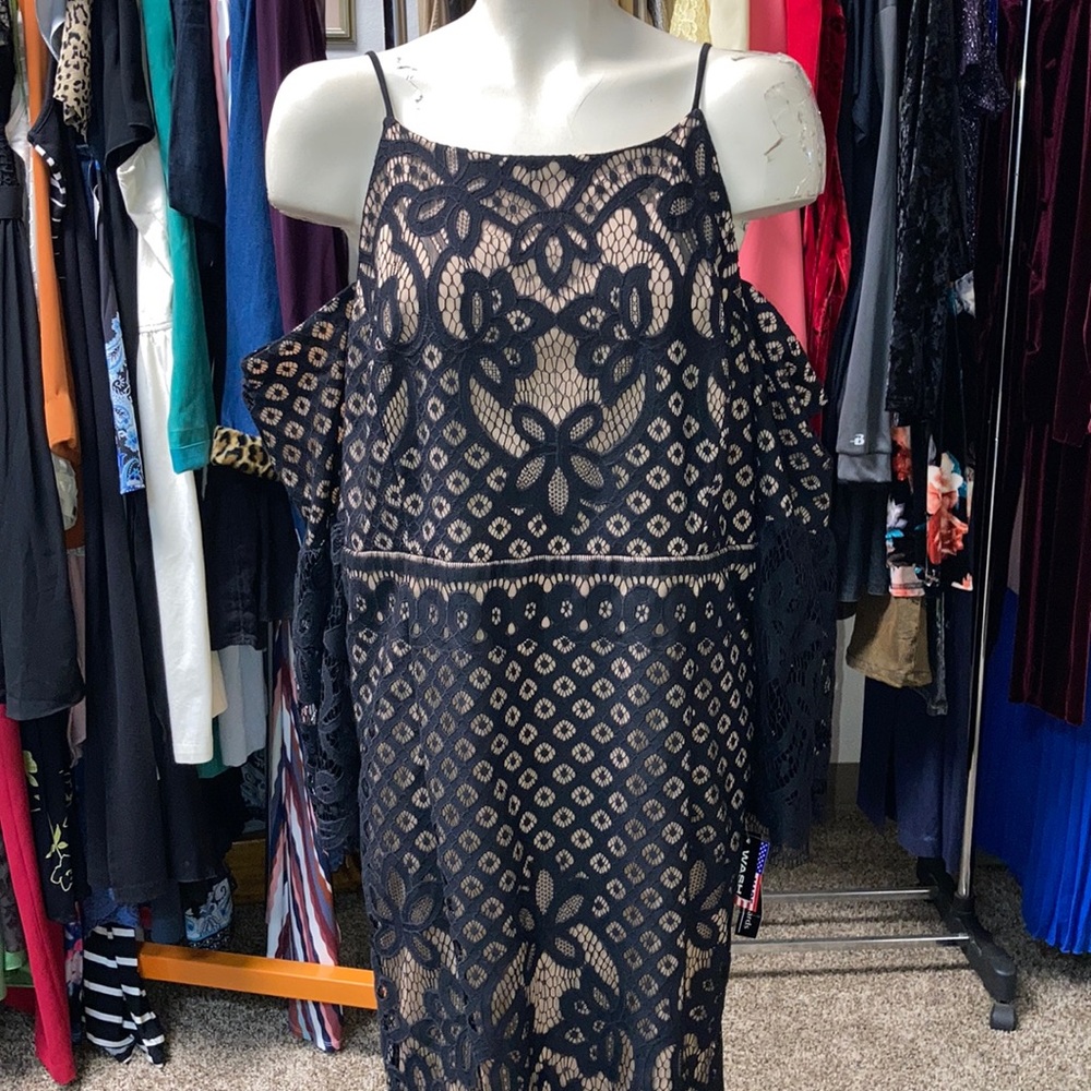 R&M Richards 22W dress -backless/off the shoulder